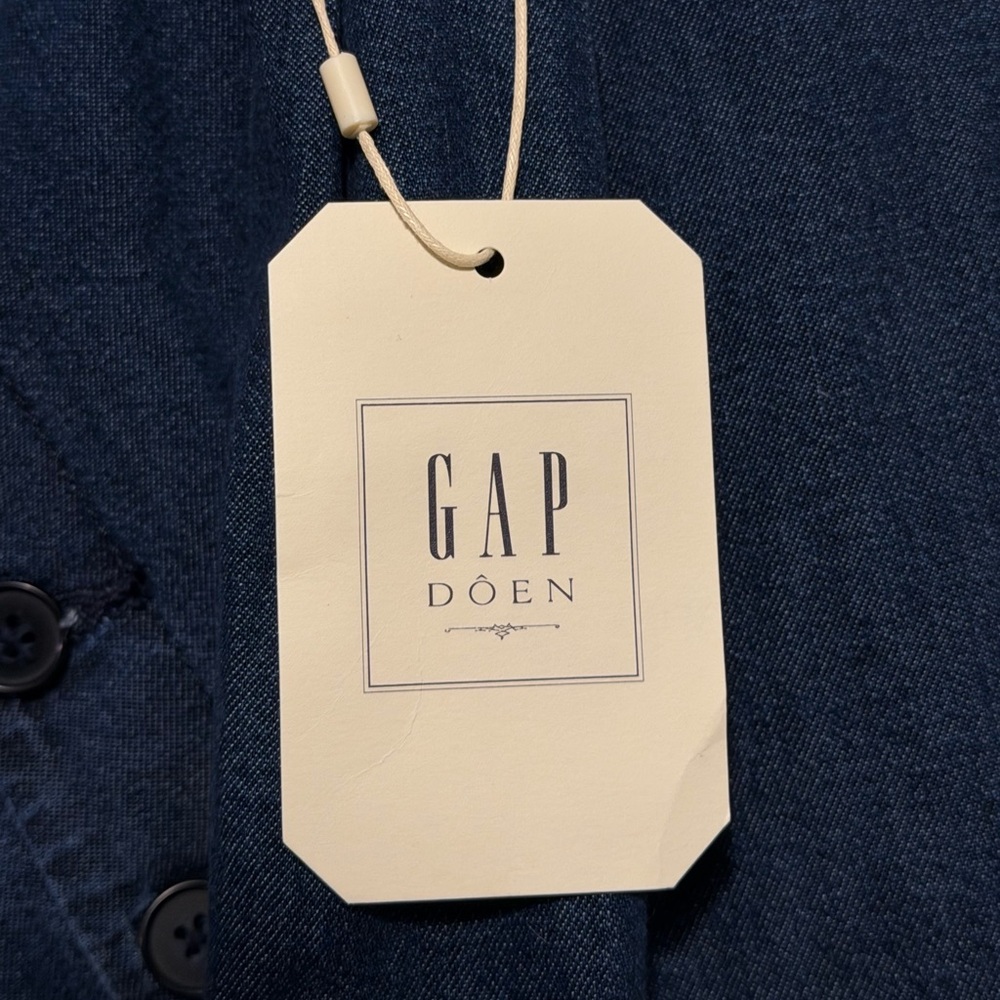 Doen x Gap Shorts Womens 16 / 34 Waist Blue Denim Button Fly High Rise NEW - Picture 7 of 13